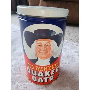 Vintage Quaker Oats Tin Container 1982 Limited Edition Advertising Collectible